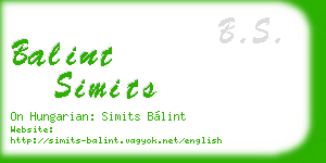 balint simits business card